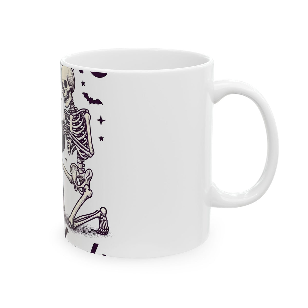 Skeleton Plant Halloween Spooky Gift Vintage Bone Plant Mug
