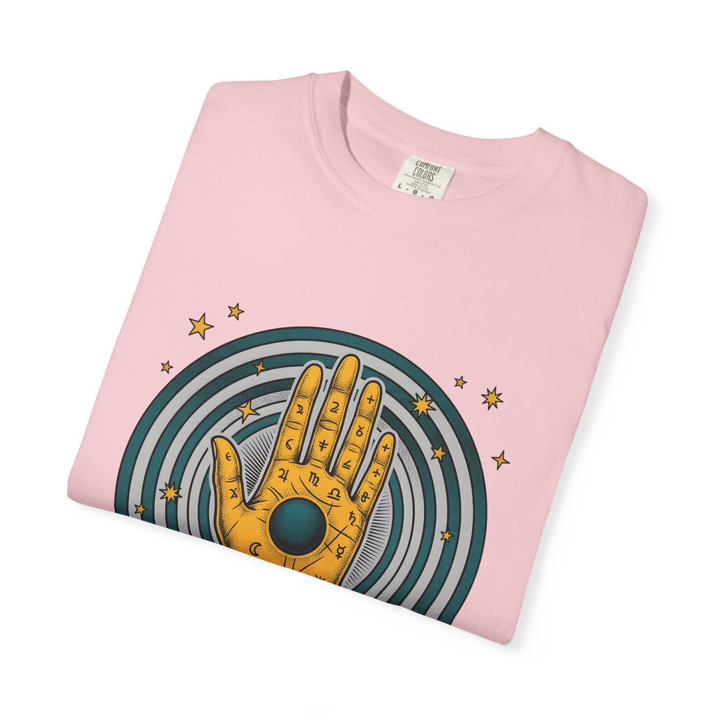 Fortune Hand T-Shirt Astrology Esoteric Gift Women Ethnic T-Shirt Palmistry T-Shirt Zodiac Fan Tribal T-Shirt Mystical Graphic Classic Astrological