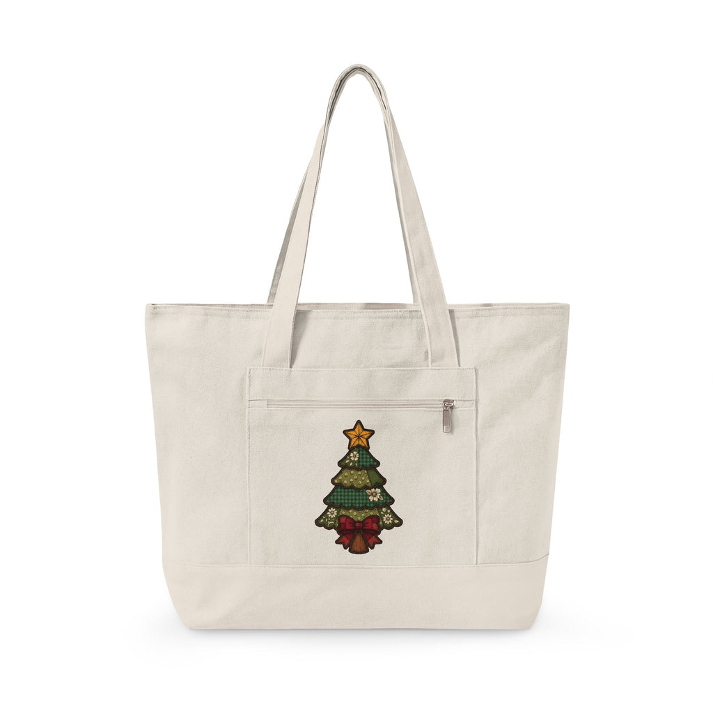 Christmas Tree Christmas Holiday Gift Farmhouse Fir Christmas Fan Rustic Seasonal Vintage Red Bow Tote Bag
