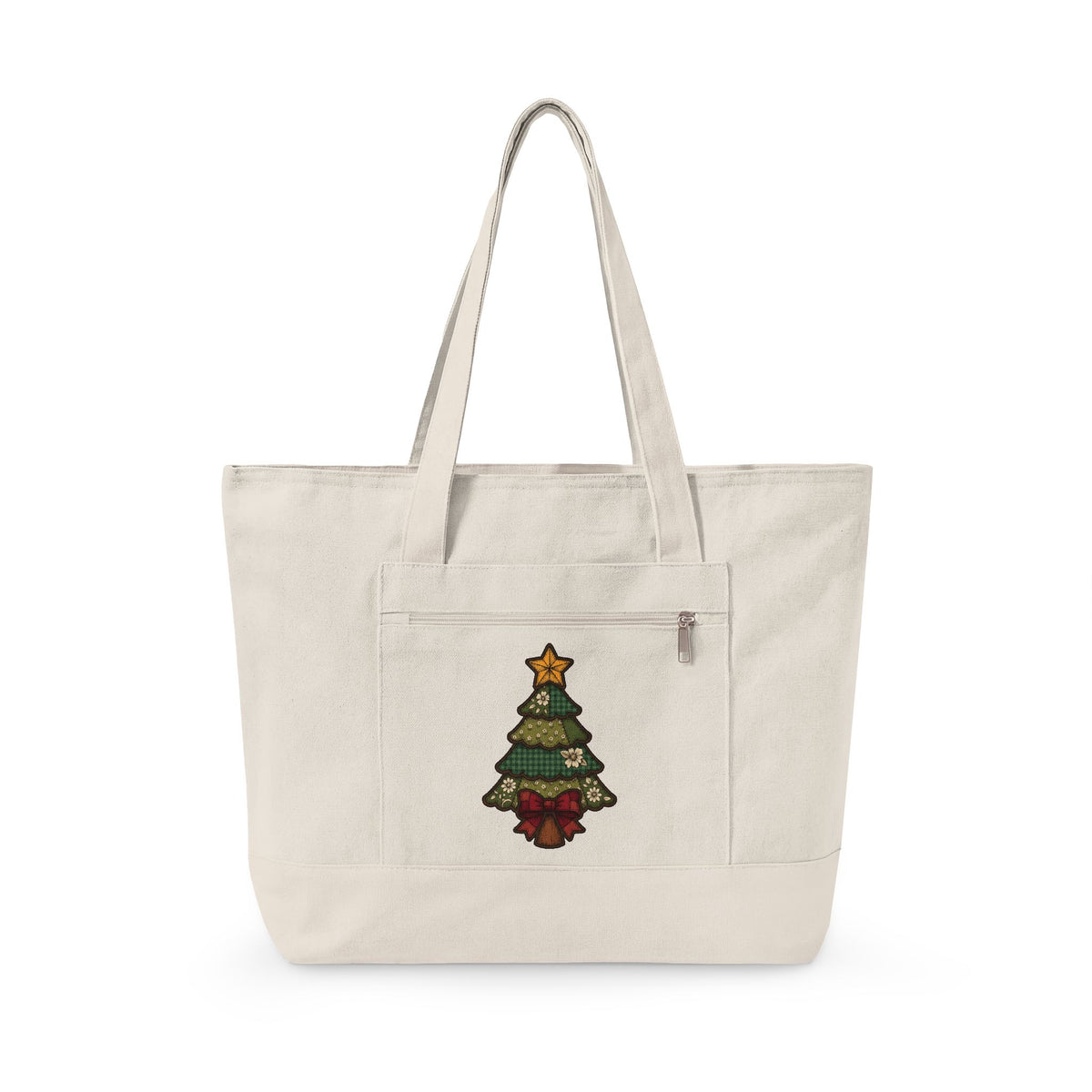 Christmas Tree Christmas Holiday Gift Farmhouse Fir Christmas Fan Rustic Seasonal Vintage Red Bow Tote Bag