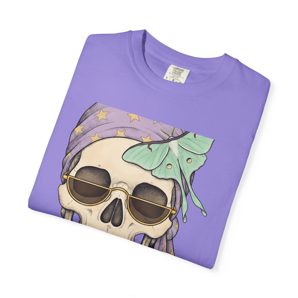 Skull Handkerchief T-Shirt Boho Chic Gothic Fashion Gift Women Ethnic T-Shirt Bandana T-Shirt Bohemian Fan Tribal T-Shirt Dark Graphic Rustic