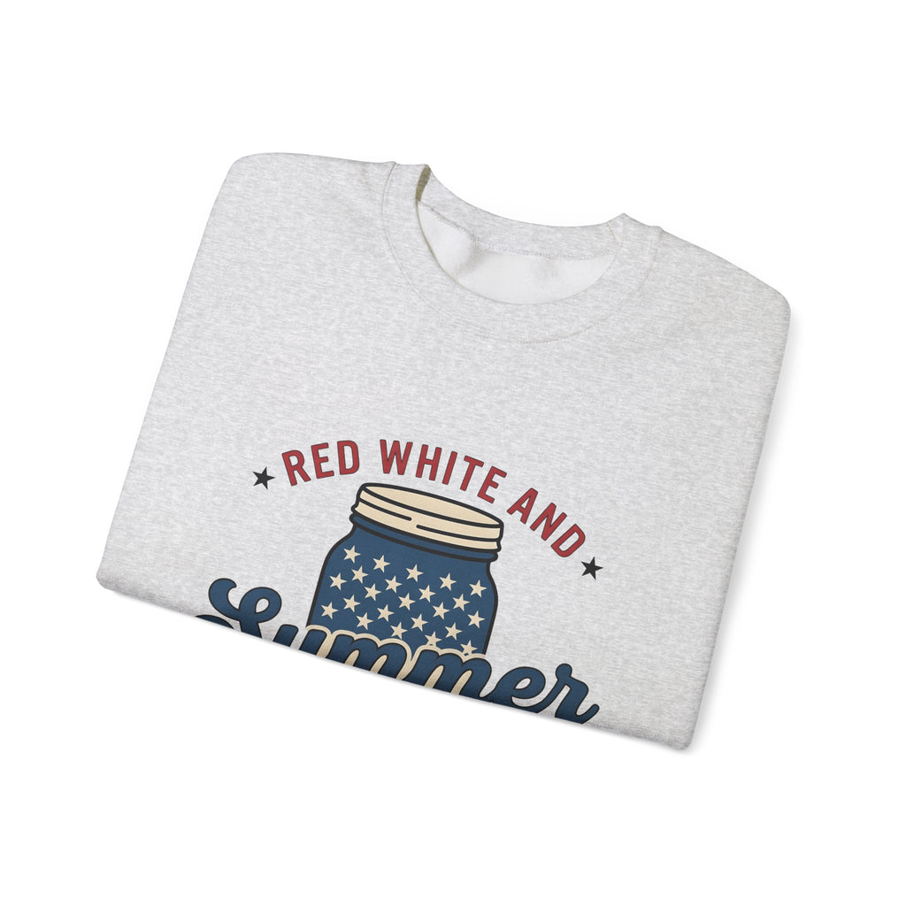 American Mason Jar Sweatshirt 4th Of July Summer Decor Gift Women Farmhouse Sweatshirt Mason Jar Sweatshirt Patriotic Fan Rustic Sweatshirt Summer Design