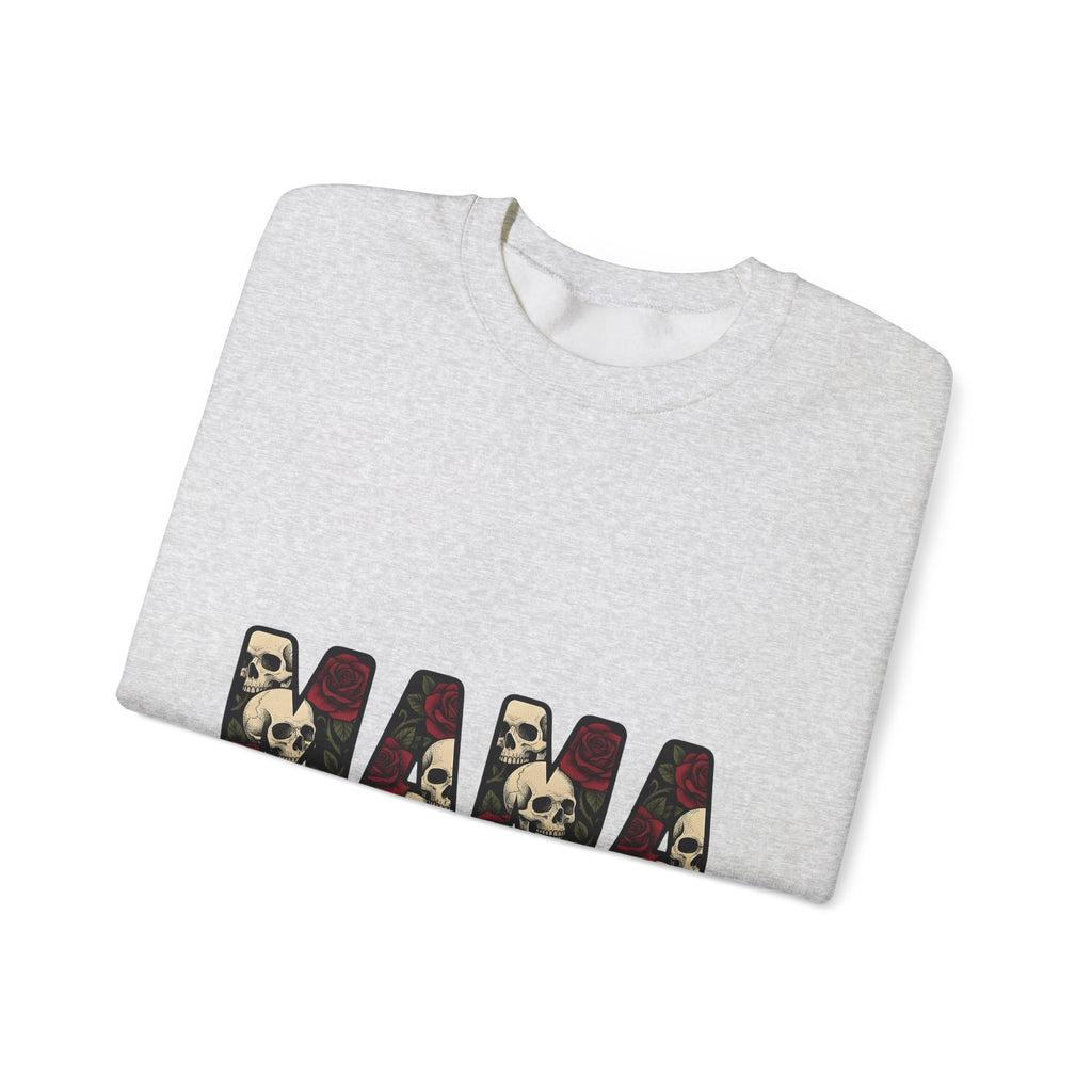 Skull Floral Art Sweatshirt Moms Macabre Gift Women Stencil Sweatshirt Sugar Skull Sweatshirt Mother Fan Tattoo Sweatshirt Dark Graphic Old School Petal Sweatshirt