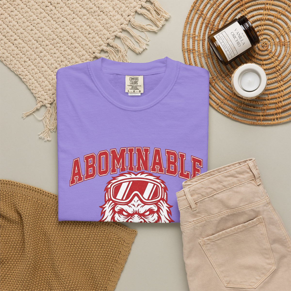 Abominable Snowman Face T-Shirt Christmas Cold Gift Women Strong T-Shirt Yeti T-Shirt Xmas Fan Vintage T-Shirt Frosty Graphic Antique Snow Goggles