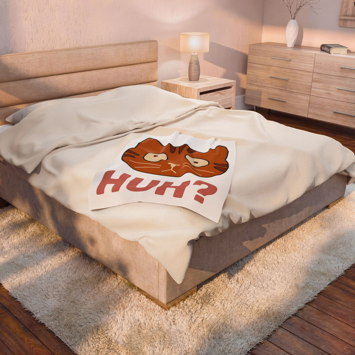 Cat Face Blanket Cat Humor Gift Women Cartoon Blanket Kitten Blanket Cat Fan Toon Blanket Funny Graphic Minimalist Wide Eyes Blanket