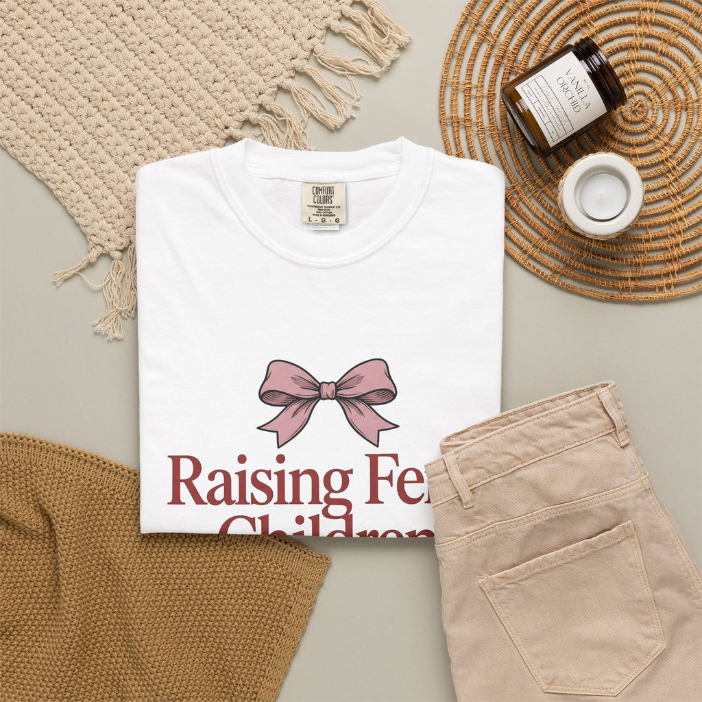 Pink Ribbons T-Shirt Moms Jokes Gift Women Fun T-Shirt Bows T-Shirt Motherhood Fan Cute T-Shirt Pun Graphic Retro Bow T-Shirt
