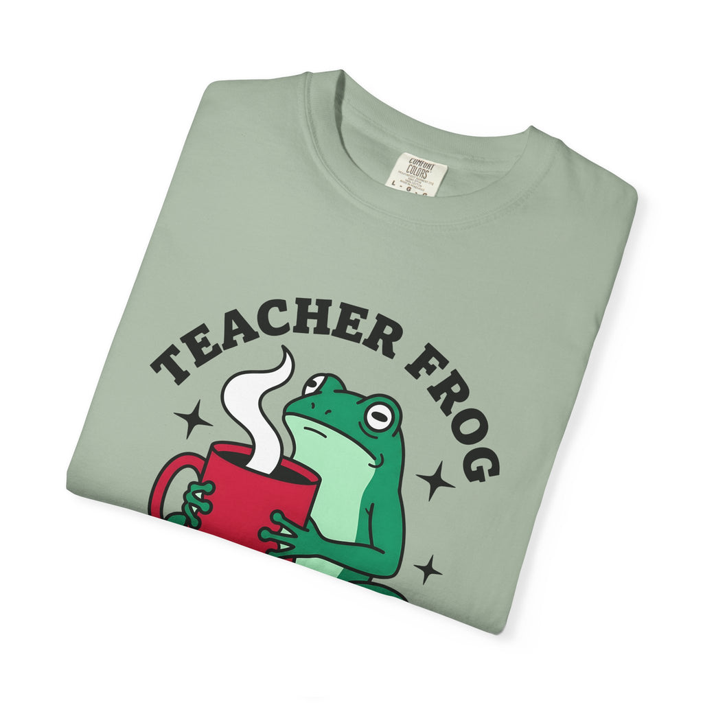 Frog Coffee Cup T-Shirt Teachers Latte Gift Women Kawaii T-Shirt Coffee T-Shirt T-Shirt Educator Enthusiast Coffee T-Shirt Cappuccino Graphic Classic