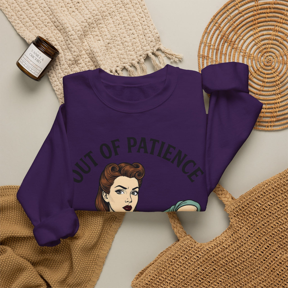 Old Fashioned Female Sweatshirt Moms Puns Gift Women Line Art Sweatshirt Vintage Lady Sweatshirt Motherhood Enthusiast Illustration Graphic Drawing Retro