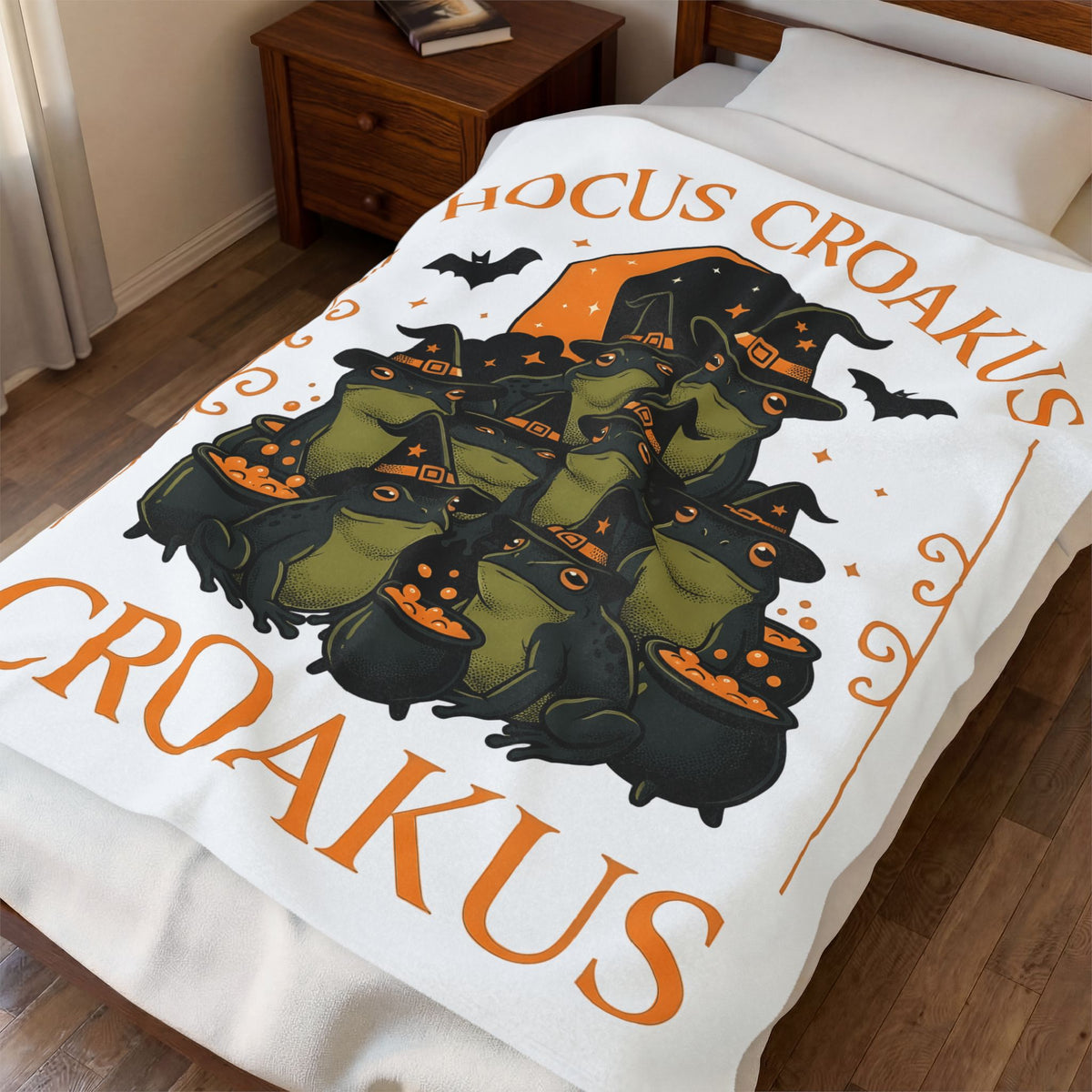 Witch Frogs Blanket Halloween Animal Gift Women Cartoon Blanket Toad Blanket Horror Fan Comic Blanket Creature Graphic Vintage Cauldrons Blanket