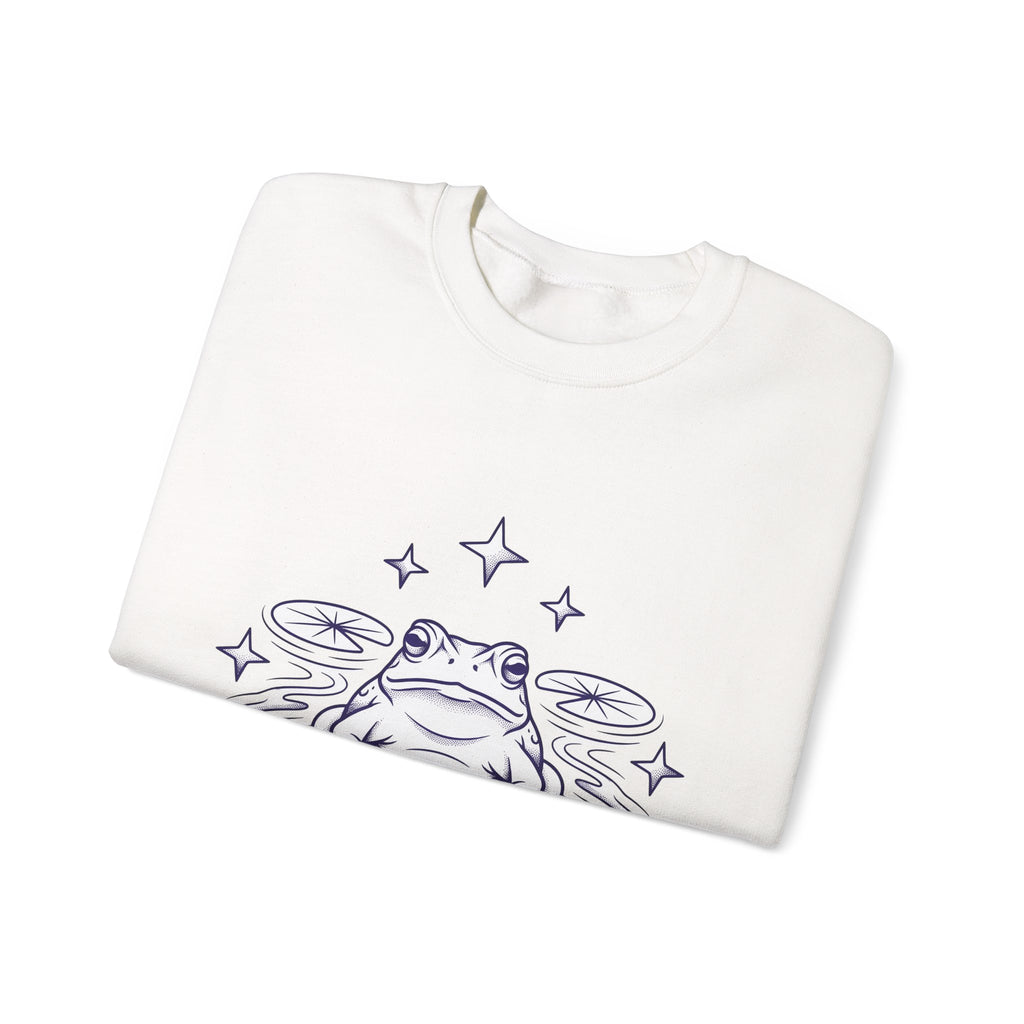 Frog Lotus Bloom Sweatshirt Boho Chic Wellness Gift Women Gypsy Sweatshirt Toad Sweatshirt Bohemian Enthusiast Bohemian Sweatshirt Mindful Graphic Classic