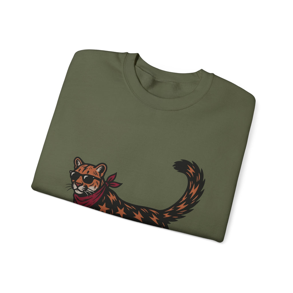 Pussycat Kerchief Sweatshirt Cowgirl Creatures Gift Women Striking Sweatshirt Cat Bandana Sweatshirt Rodeo Fan Vintage Graphic Sweatshirt Nostalgic Eyewear