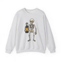 Skeleton Lantern Halloween Spooky Gift Vintage Jack O Lantern Horror Fan Creepy Hand Drawn Sweatshirt