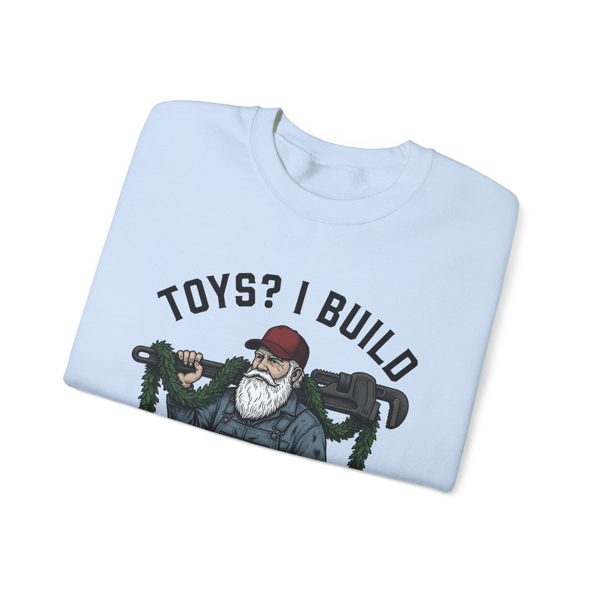 Santa Fixer Sweatshirt Christmas Vehicles Gift Women Classic Sweatshirt Kris Kringle Sweatshirt Xmas Fan Vintage Car Graphic Sweatshirt Line Art Mechanic Tool