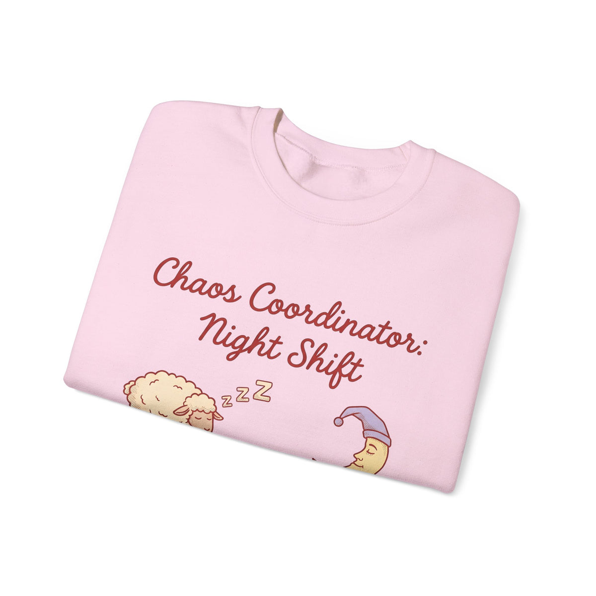 Sleep Items Print Sweatshirt Moms Sleepytime Gift Women Line Art Sweatshirt Bedtime Sweatshirt Motherhood Enthusiast Illustration Design Slumber Graphic