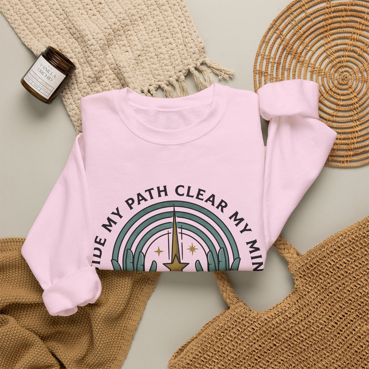 Hands Prism Sweatshirt Boho Chic Meditation Gift Women Tribal Sweatshirt Prismatic Sweatshirt Bohemian Enthusiast Ethnic Sweatshirt Mindfulness Graphic Rustic