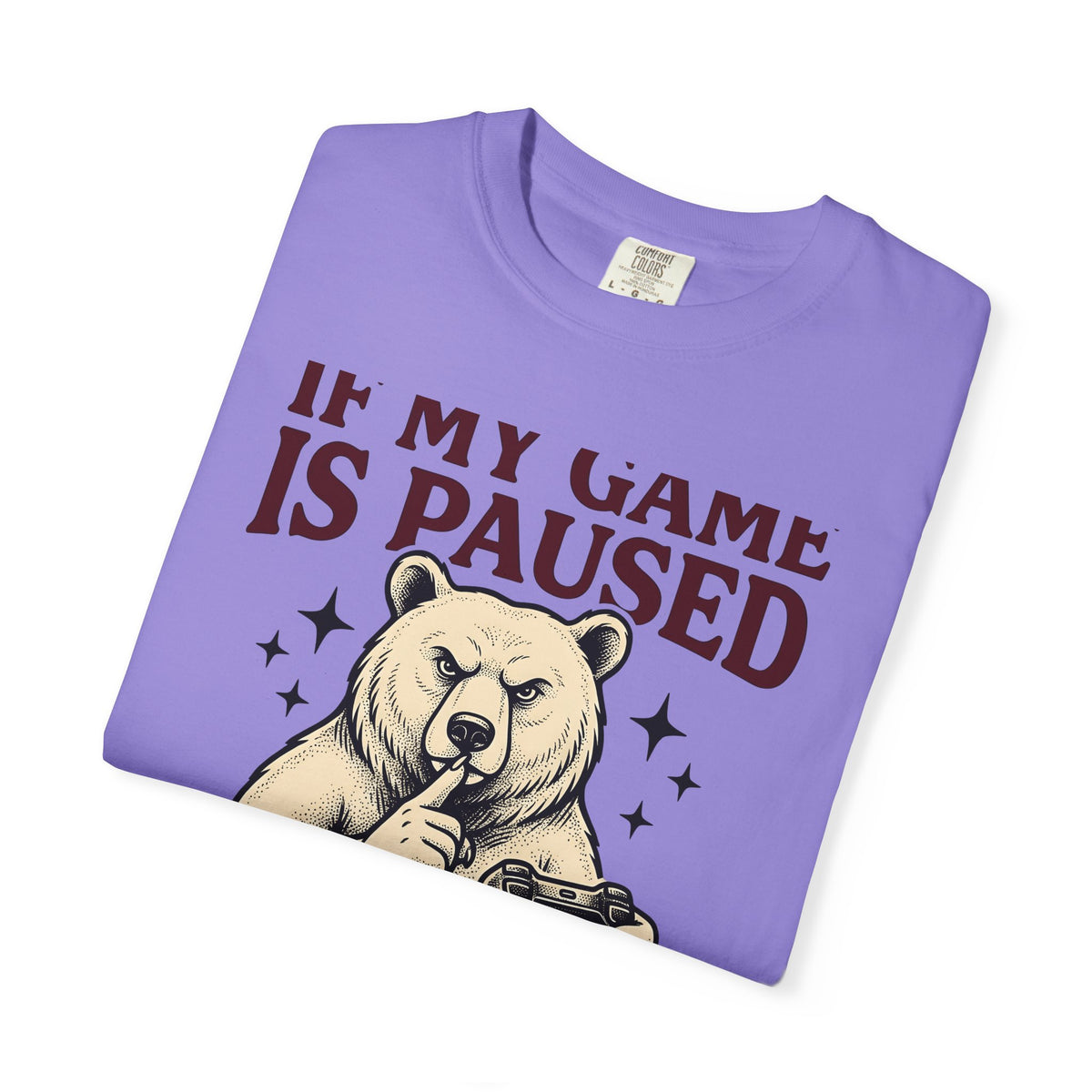 Gamer Bear Gaming Creature Gift Cartoon Teddy Gamer Fan Comic Creature Old School Controller T-Shirt