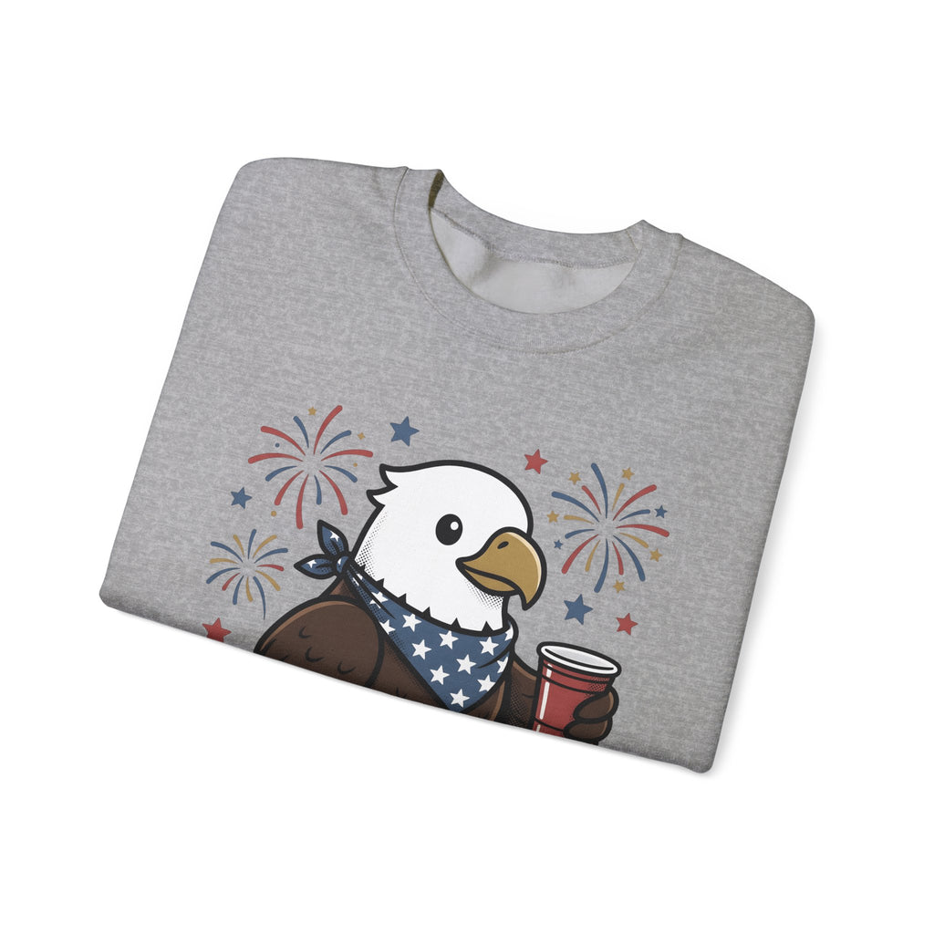 Bald Eagle Sweatshirt 4th Of July Usa Gift Women Comic Sweatshirt Eagle Sweatshirt Independence Day Fan Cartoon Sweatshirt American Graphic Vintage Fireworks