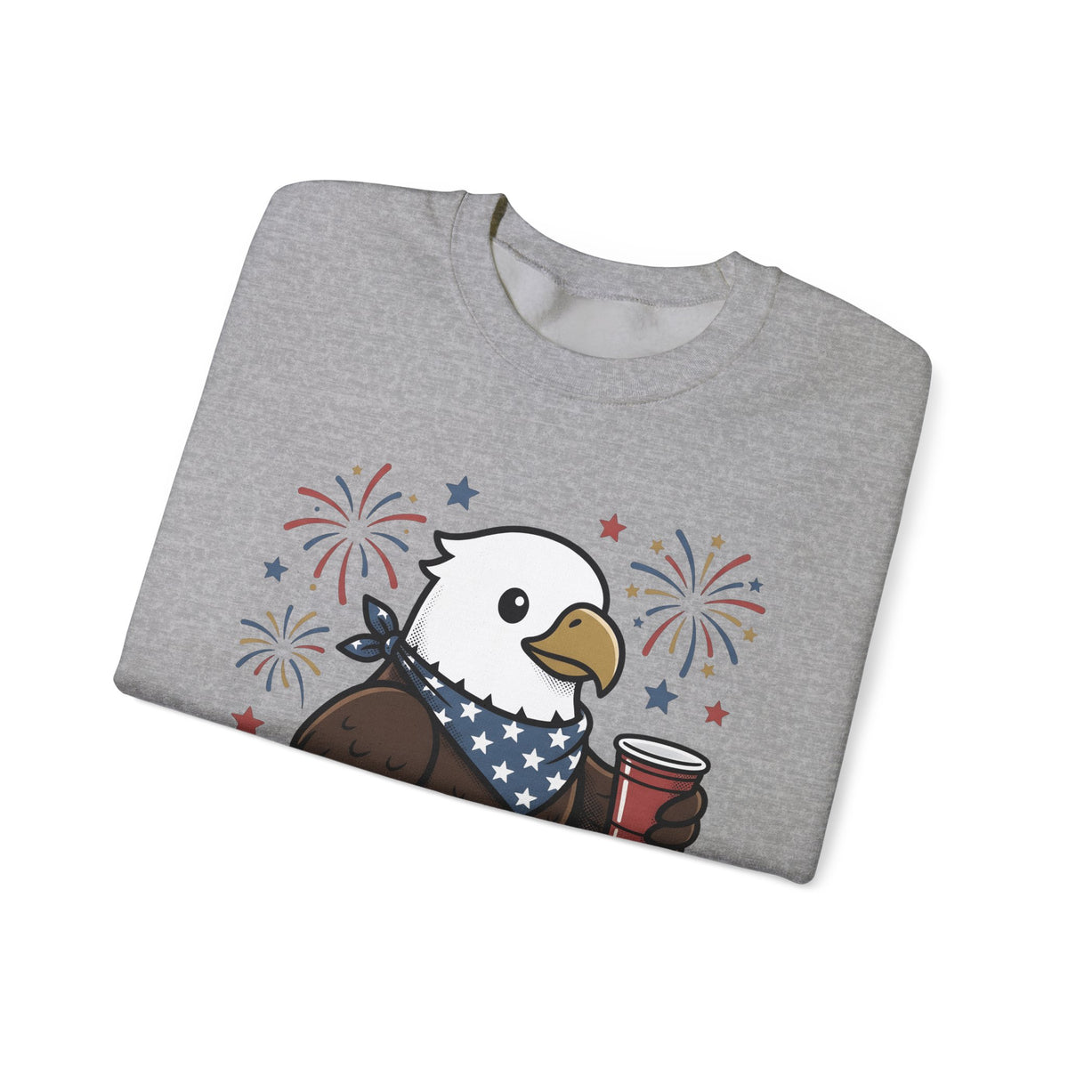 Bald Eagle Sweatshirt 4th Of July Usa Gift Women Comic Sweatshirt Eagle Sweatshirt Independence Day Fan Cartoon Sweatshirt American Graphic Vintage Fireworks