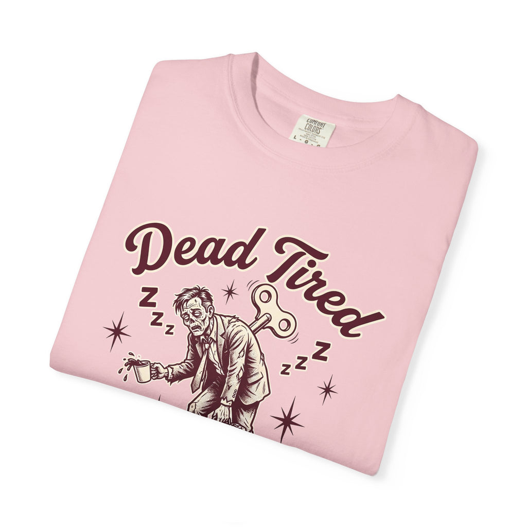 Zombie Executive T-Shirt Halloween Workspace Gift Women Hand Drawn T-Shirt Undead Executive T-Shirt Horror Fan Creepy Illustration Graphic T-Shirt