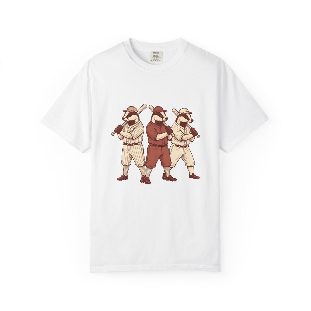 Badger Baseball Team T-Shirt Sports Fauna Gift Women Throwback T-Shirt Baseball T-Shirt Athlete Fan Baseball Retro T-Shirt Wildlife Graphic Line