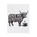 Fuzzy Cattle Blanket Coffee Creatures Gift Women Classic Blanket Cow Blanket Coffee Fan Vintage Blanket Animal Graphic Outline Latte Cup Blanket