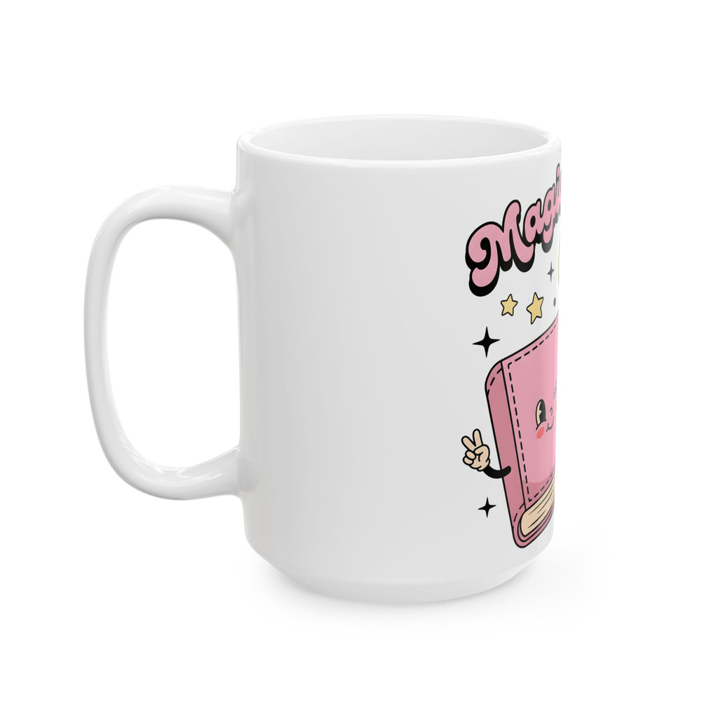 Magic Book Potion Mug Halloween Witchcraft Gift Women Kawaii Mug Spellbook Mug Horror Fan Cute Mug Occult Graphic Cartoon Stars