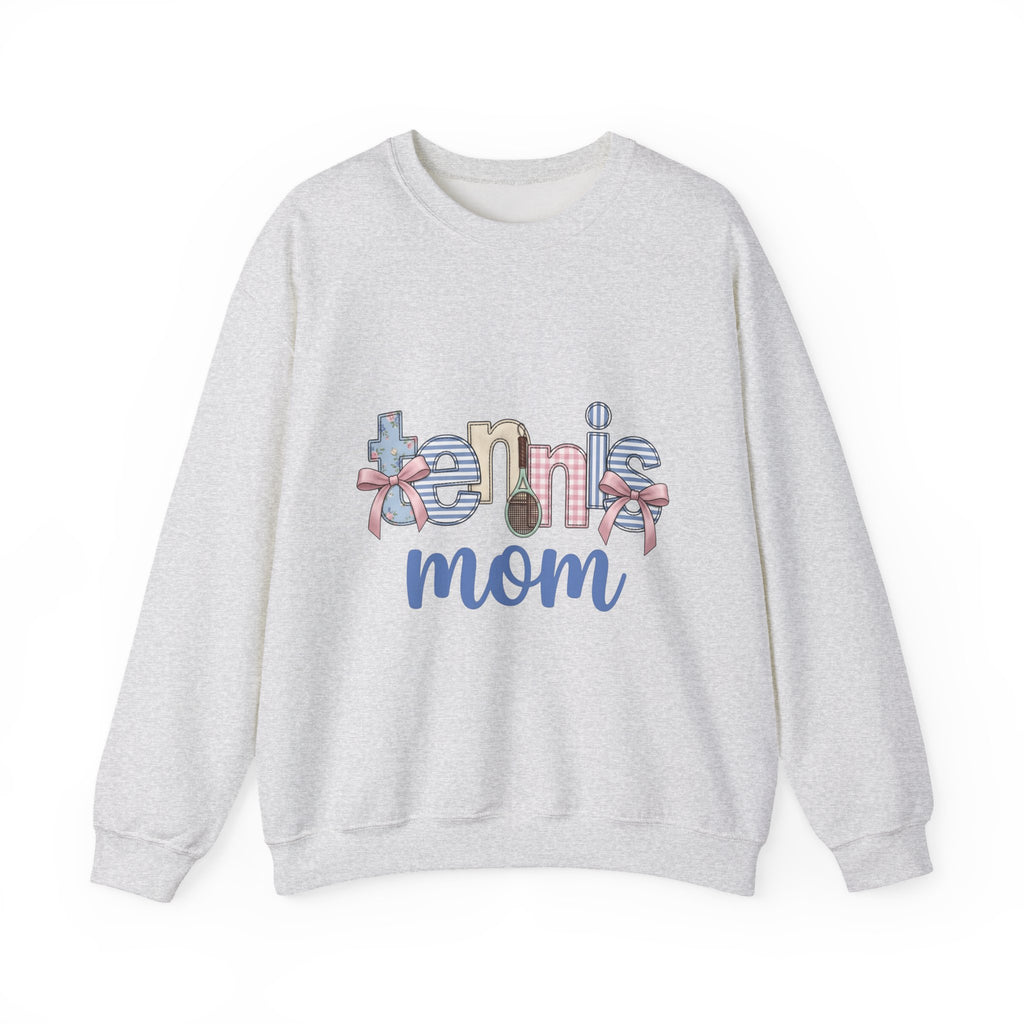 Tennis Racket Sweatshirt Tennis Mom Sports Gift Women Cute Sweatshirt Racquet Sweatshirt Tennis Enthusiast Kawaii Sweatshirt Athletic Graphic Retro Pink Bow