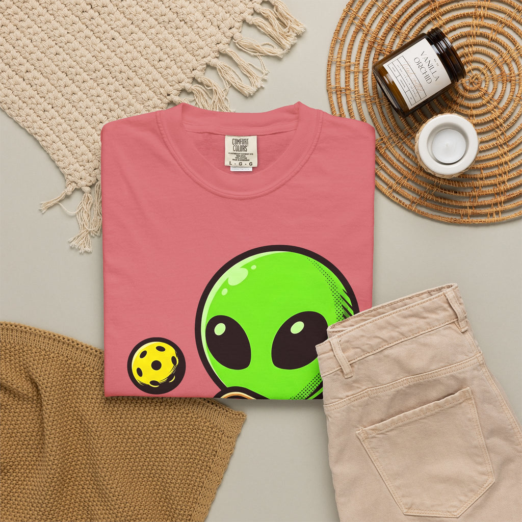 Alien Pickleball T-Shirt Pickleball Humor Gift Women Cute T-Shirt Alien Pickleball T-Shirt Pickleball Fan Kawaii T-Shirt Comedy Graphic Cartoon