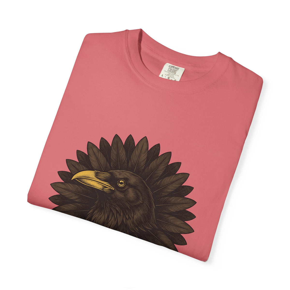 Corvid Flower T-Shirt Boho Chic Paranormal Gift Women Tribal T-Shirt Crow T-Shirt Bohemian Fan Ethnic T-Shirt Occult Graphic Antique Wing T-Shirt