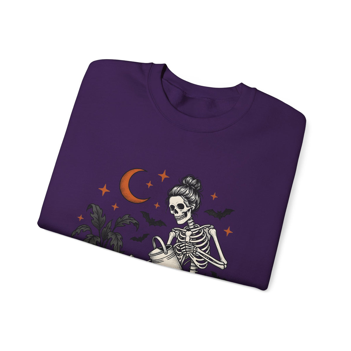 Skeleton Gardener Sweatshirt Mom Halloween Gift Women Tattoo Sweatshirt Bones Sweatshirt Mother Enthusiast Ink Sweatshirt Spooky Graphic Vintage Houseplants