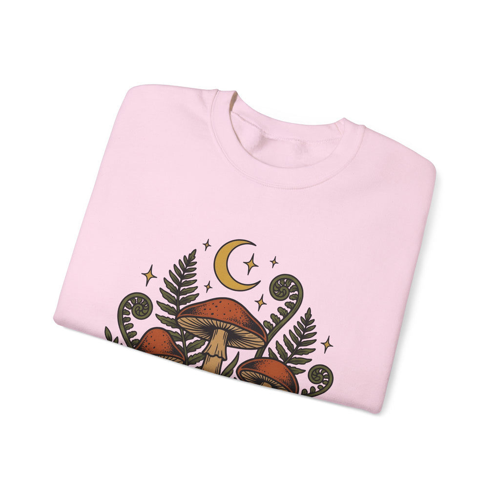 Mushroom Drawing Sweatshirt Nature Garden Gift Women Hippie Sweatshirt Fungus Sweatshirt Outdoors Fan Psychedelic Sweatshirt Yard Graphic Classic Frond Sweatshirt