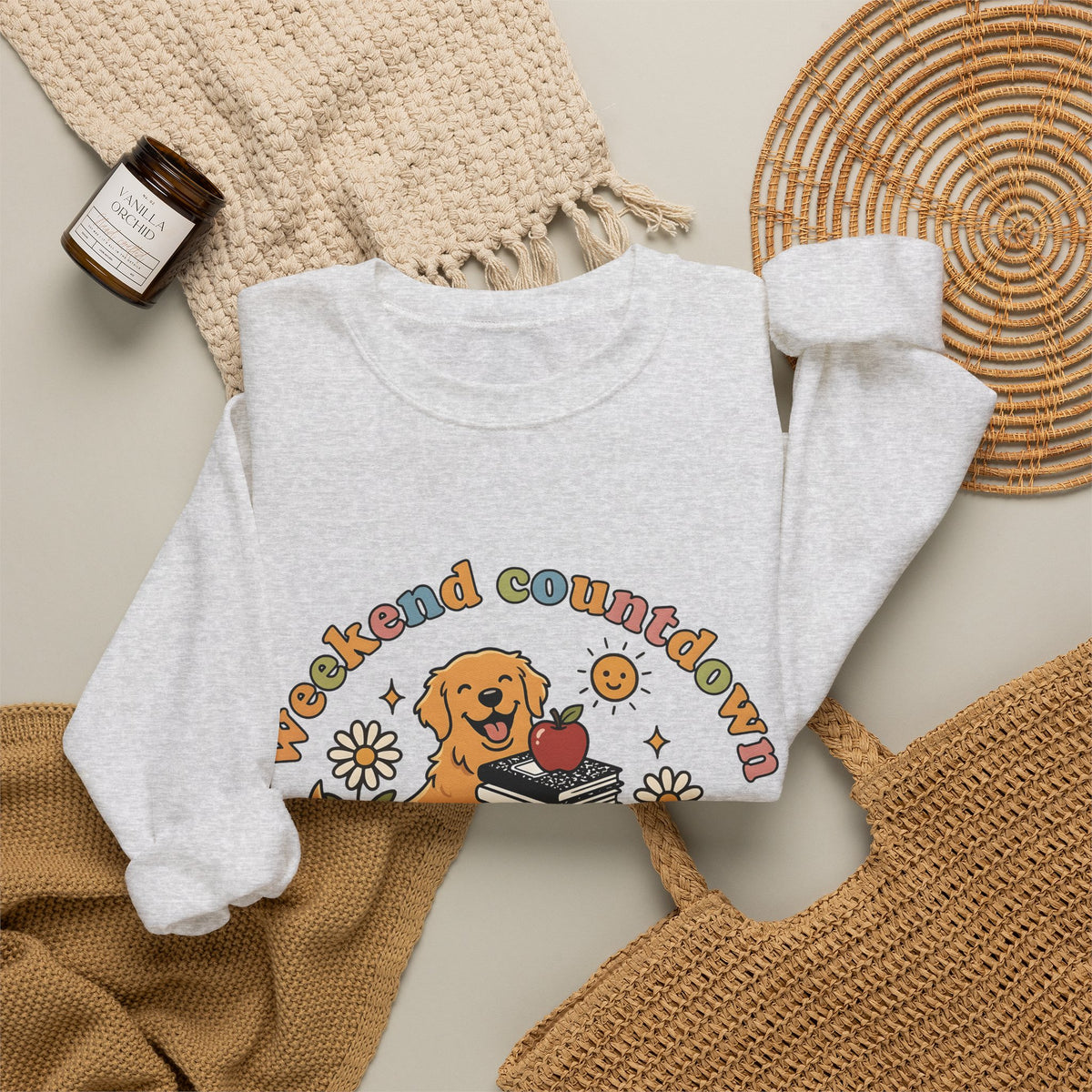 Golden Retriever Sweatshirt Teachers Education Gift Women Hand Drawn Sweatshirt Retriever Sweatshirt Educator Enthusiast Teacher Sweatshirt Learning Graphic