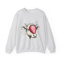 Cow Strawberry Sweatshirt Cute Animal Gift Women Hand Drawn Sweatshirt Cow Sweatshirt Adorable Fan Illustrated Sweatshirt Creature Graphic Whimsical Stars