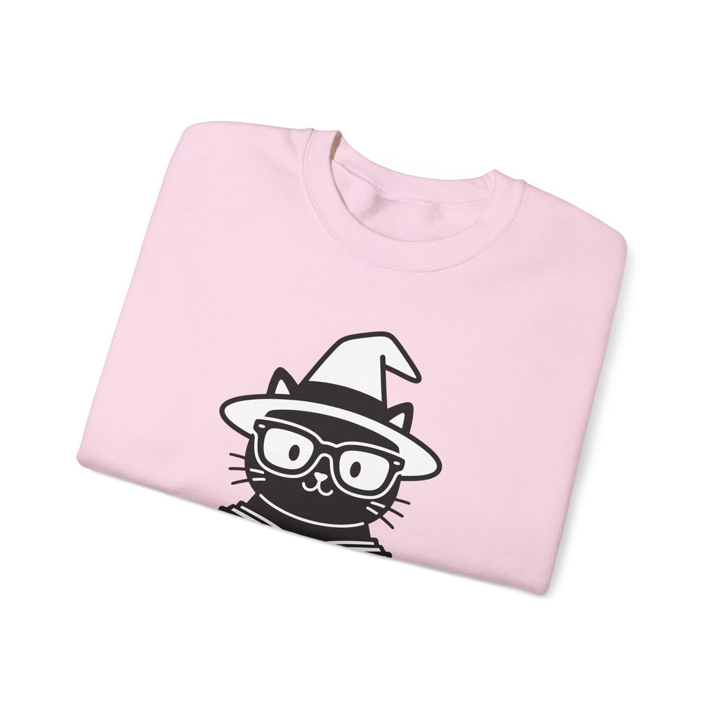 Dark Cat Witch Sweatshirt Halloween Literature Gift Women Animated Sweatshirt Black Cat Witch Sweatshirt Horror Fan Cartoon Sweatshirt Book Graphic Clean