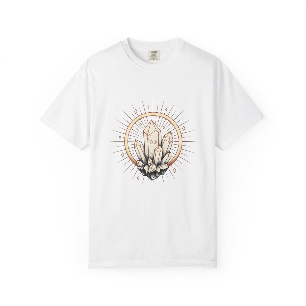 Quartz Cluster T-Shirt Boho Chic Mystic Gift Women Bohemian T-Shirt Crystal Cluster T-Shirt Boho Fan Hippie T-Shirt Spiritual Graphic Shabby Chic