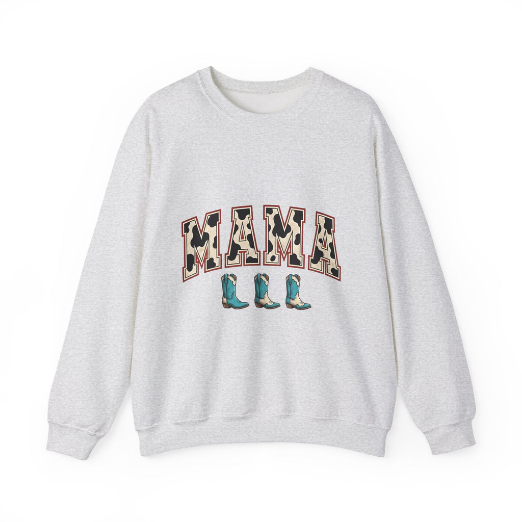 Cow Pattern Lettering Sweatshirt Mom Ranch Gift Women Farmhouse Sweatshirt Typography Sweatshirt Mother Enthusiast Rustic Sweatshirt Farm Graphic Vintage
