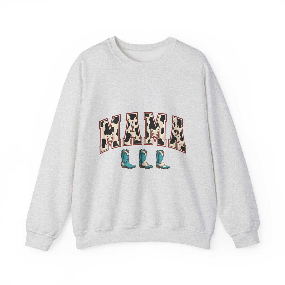 Cow Pattern Lettering Sweatshirt Mom Ranch Gift Women Farmhouse Sweatshirt Typography Sweatshirt Mother Enthusiast Rustic Sweatshirt Farm Graphic Vintage