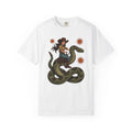 Cowgirl Serpent T-Shirt Cowgirl Wildlife Gift Women Cowboy T-Shirt Snake T-Shirt Rodeo Fan Western T-Shirt Animal Graphic Retro Sunshine T-Shirt