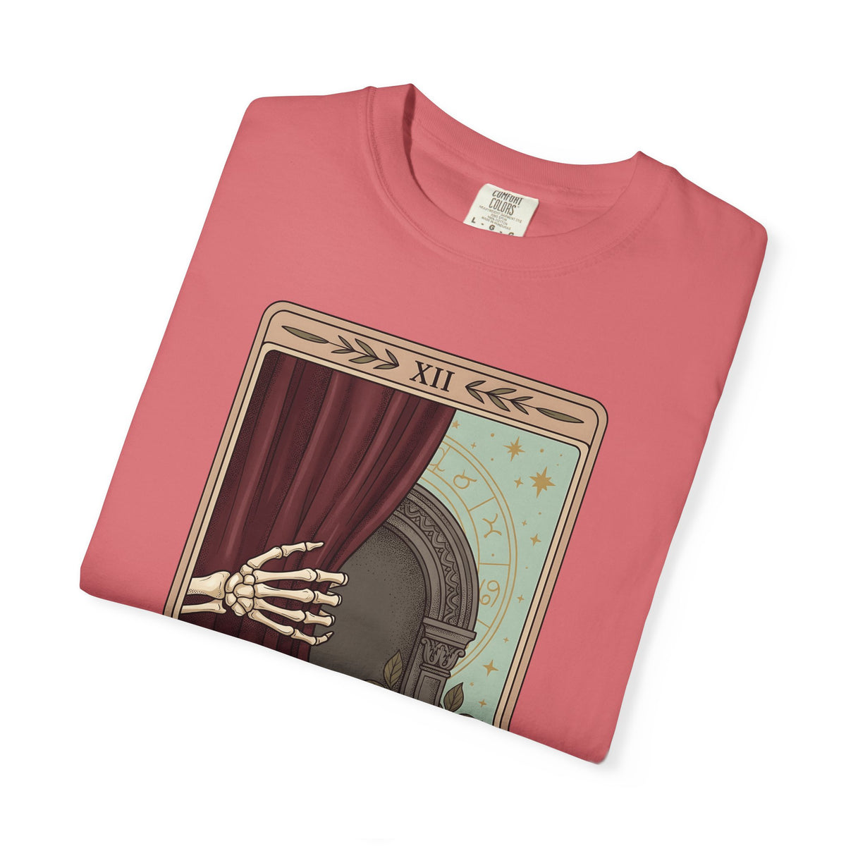 Skeleton Hand Tarot T-Shirt Boho Chic Gothic Gift Women Mystical T-Shirt Tarot Card T-Shirt Bohemian Fan Occult Graphic T-Shirt Dark Illustration