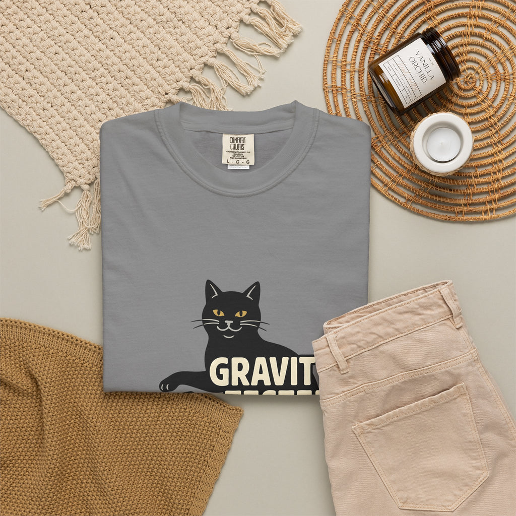 Black Cat Cat Humor Gift Cartoon Kitty Feline Fan Comic Retro Spilled Glass T-Shirt