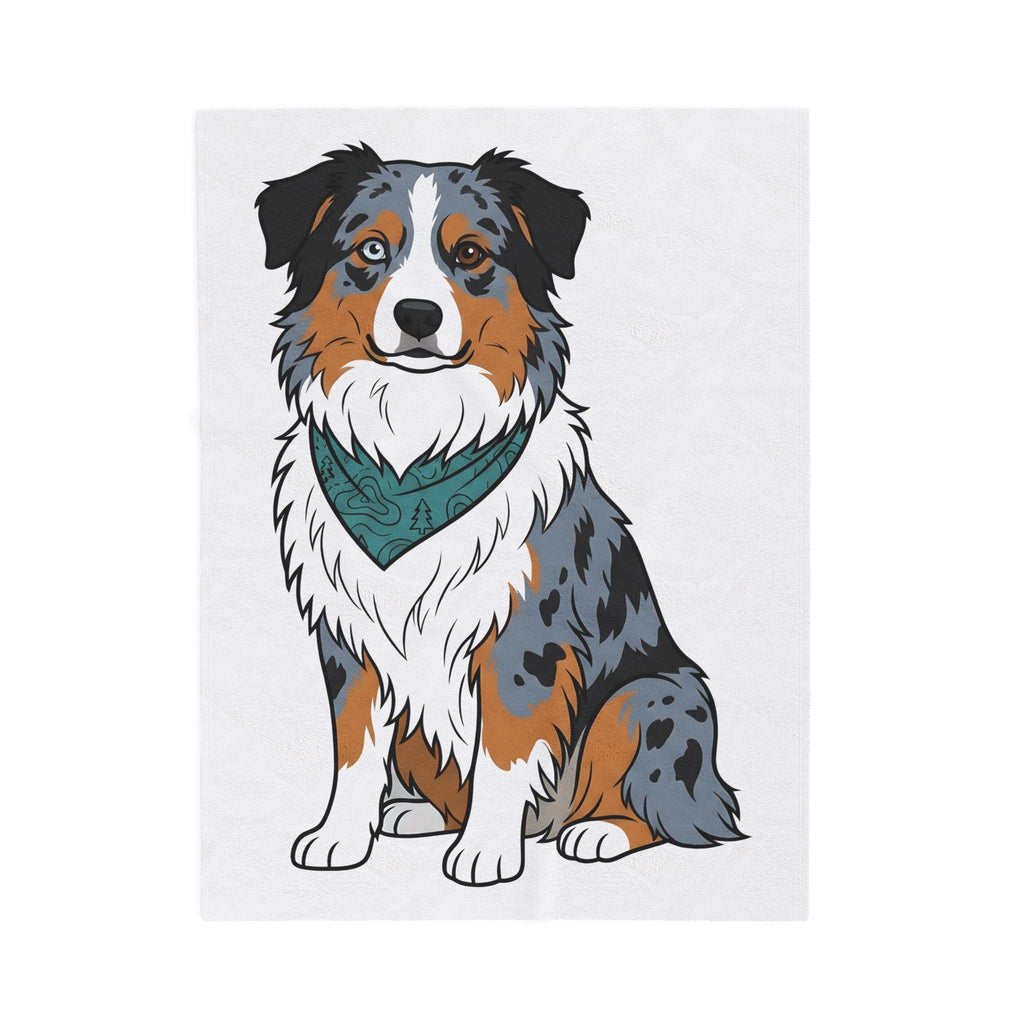 Australian Shepherd Blanket Dog Pet Gift Women Cartoon Blanket Blue Heeler Blanket Dog Fan Aussie Graphic Dog Design Vintage Bandana Blanket