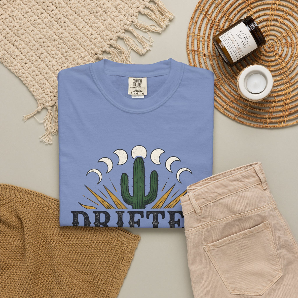 Desert Sun T-Shirt Cowgirl Cowboy Gift Women Southwestern T-Shirt Desert T-Shirt Rodeo Fan Western T-Shirt Ranch Graphic Antique Moon Cycle T-Shirt