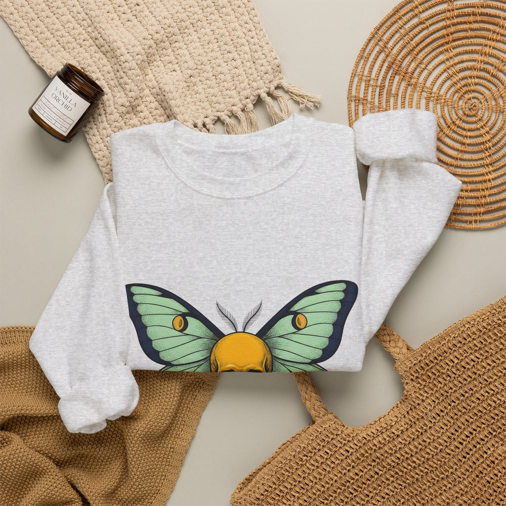 Skull Butterfly Sweatshirt Boho Chic Emo Gift Women Blackwork Sweatshirt Sugar Skull Sweatshirt Bohemian Fan Tattoo Sweatshirt Gothic Graphic Classic Moth