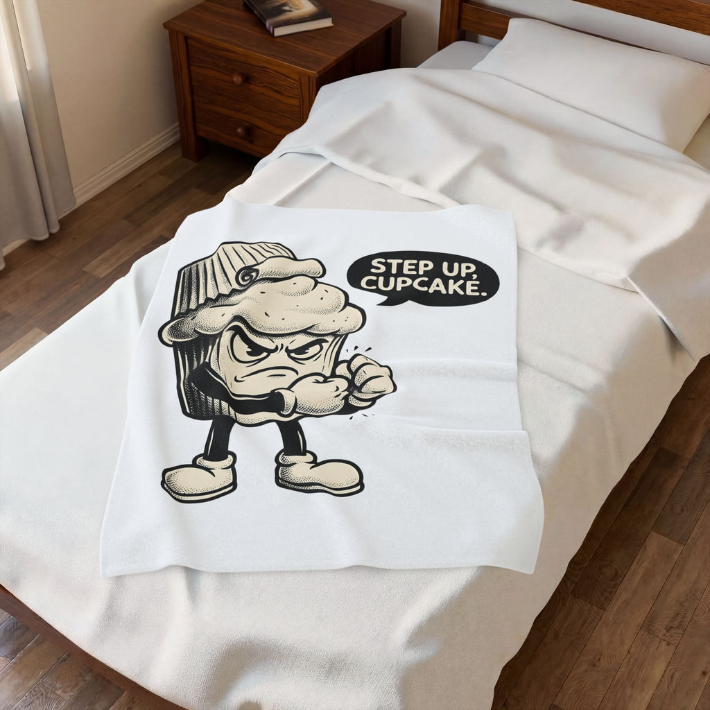 Cake Character Blanket Desserts Satire Gift Women Anime Blanket Pastry Blanket Dessert Fan Manga Blanket Parody Graphic Hand Drawn Speech Cloud