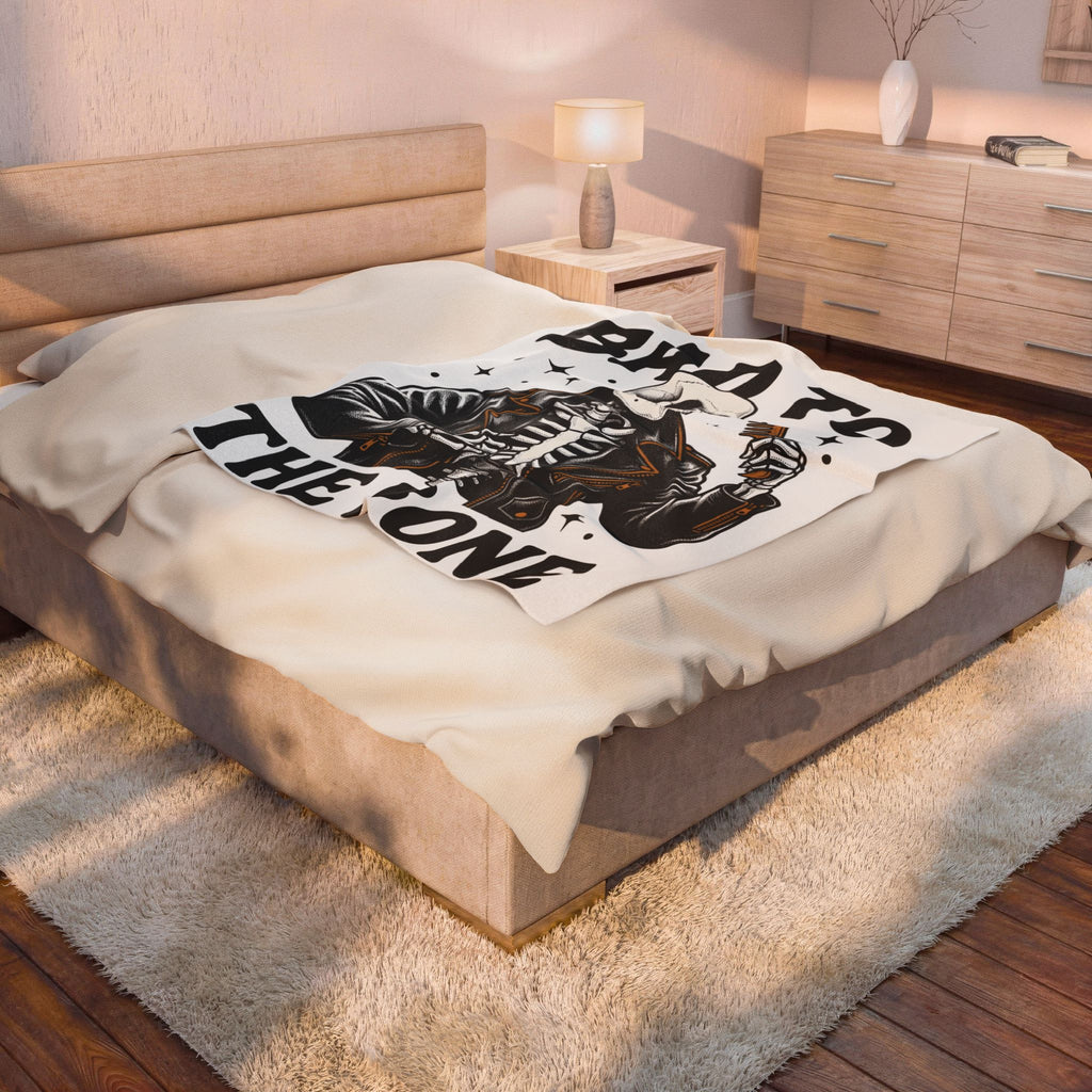 Skull Biker Jacket Blanket Halloween Punk Gift Women Rustic Blanket Leather Jacket Blanket Horror Fan Distressed Blanket Riot Graphic Classic