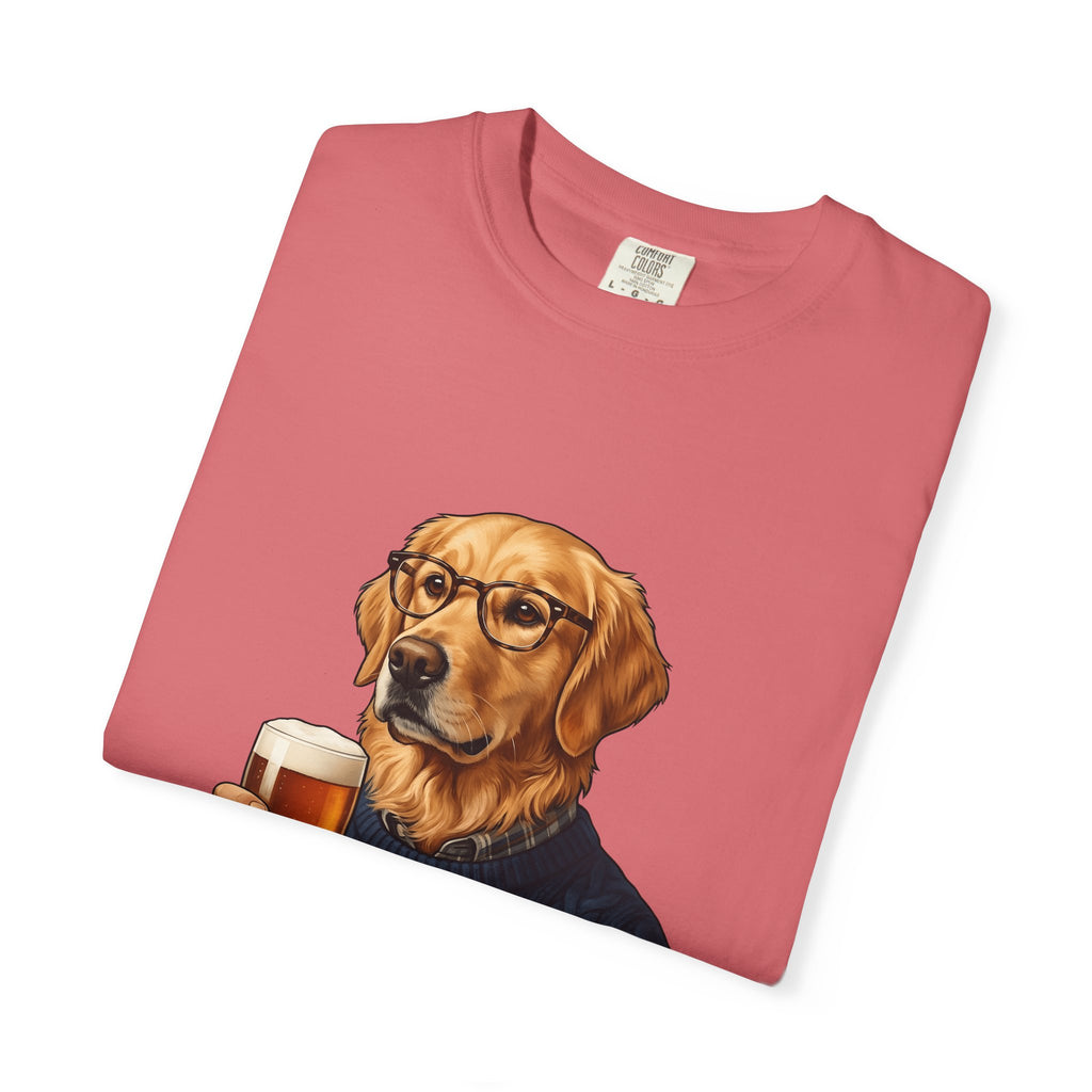 Golden Retriever Dog T-Shirt Dog Fun Gift Women Detailed T-Shirt Retriever T-Shirt Dog Fan Canine T-Shirt Humorous Graphic Old-Fashioned Lager