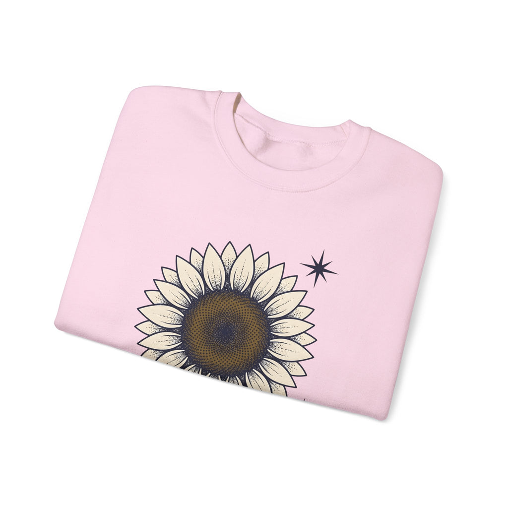 Sunflower Design Sweatshirt Floral Outdoors Gift Women Hippie Sweatshirt Sunflower Sweatshirt Flower Fan Bohemian Sweatshirt Adventure Graphic Rustic Sparkles