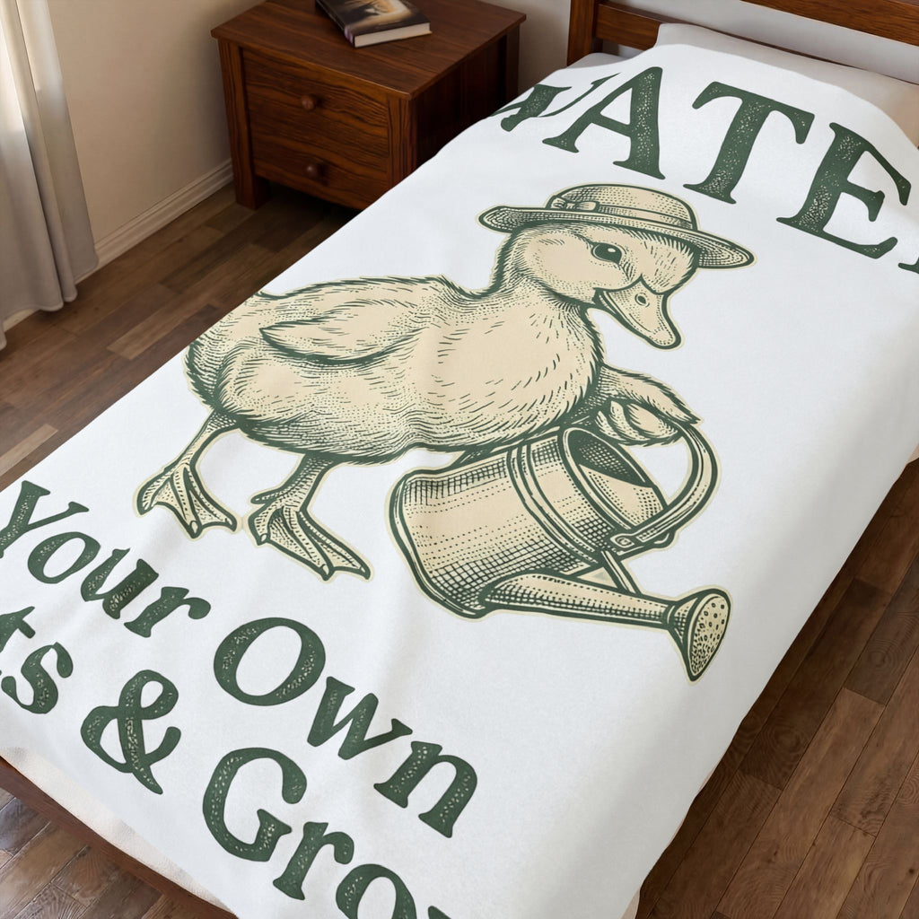 Duck Flower Pot Blanket Easter Landscaping Gift Women Old School Blanket Planter Blanket Easter Fan Vintage Blanket Gardening Graphic Doodle Cap