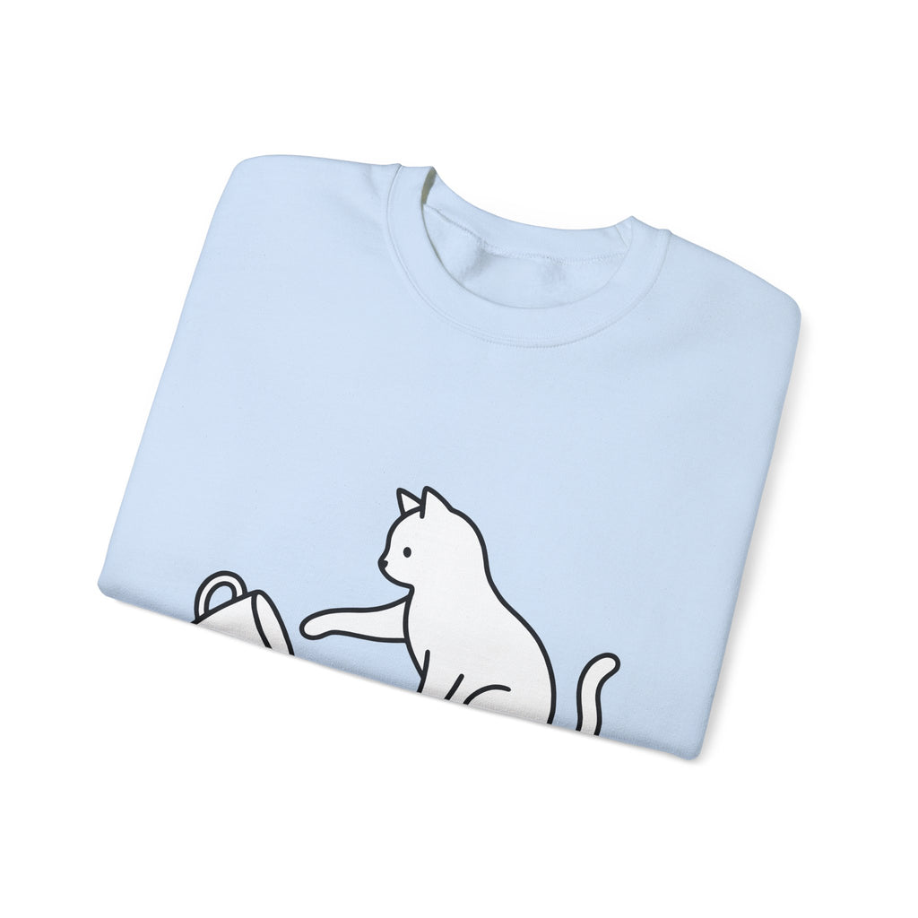 Cat Sweatshirt Cat Joke Gift Women Simple Sweatshirt Kitten Sweatshirt Feline Fan Cat Sweatshirt Humor Graphic Sketch Sweatshirt Sweatshirt