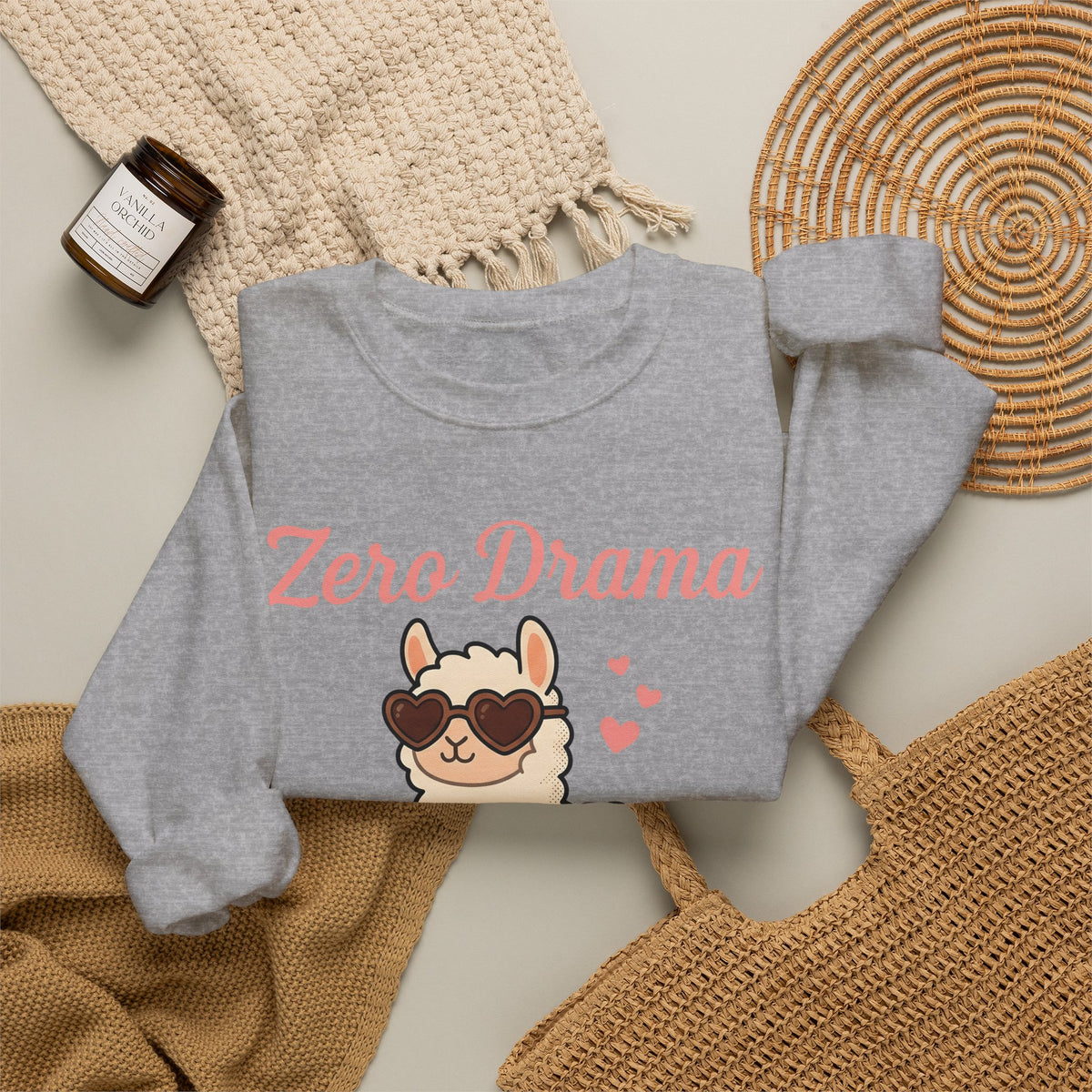 Alpaca Eyewear Sweatshirt Funny Fauna Gift Women Whimsical Sweatshirt Sunglasses Sweatshirt Humor Fan Spectacles Sweatshirt Wildlife Graphic Illustrated